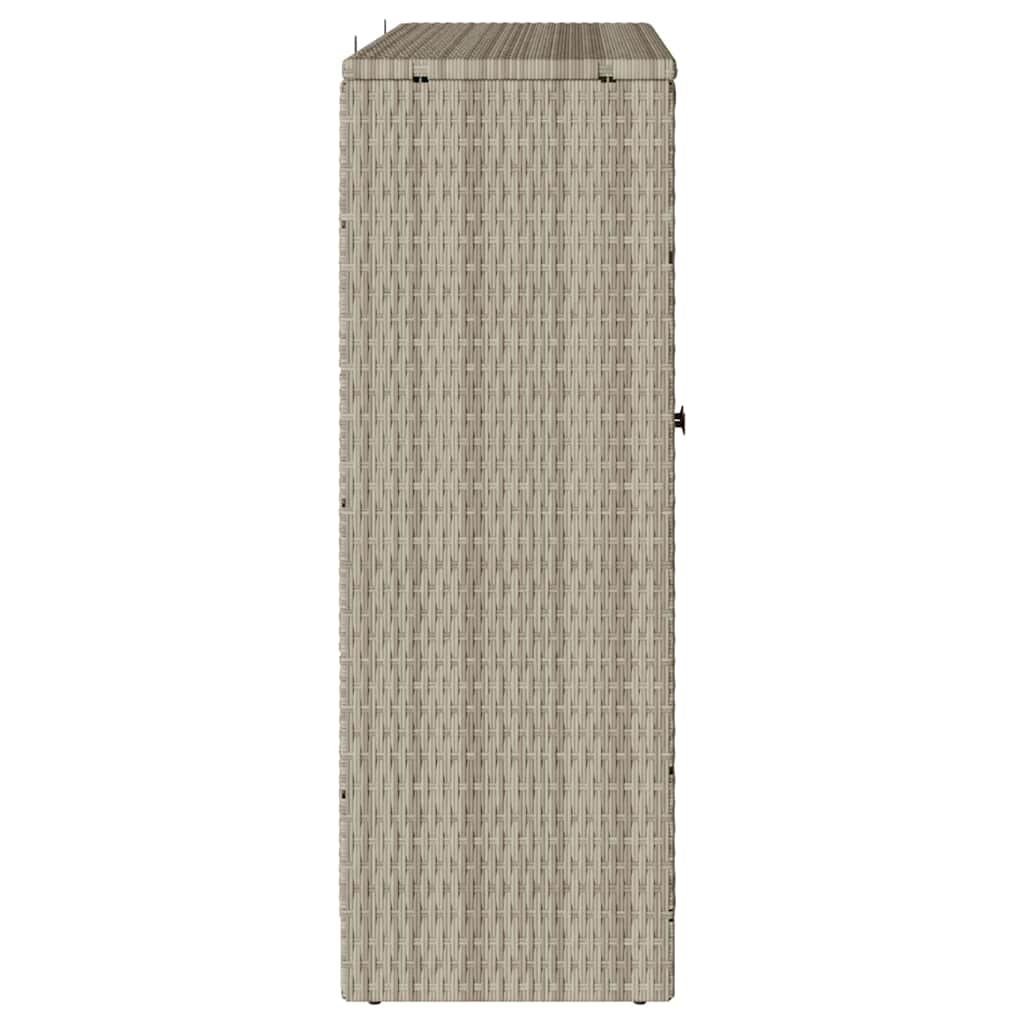 Aufbewahrungsschrank mit Tür Hellgrau 100 x 36 x 102 cm Rattan