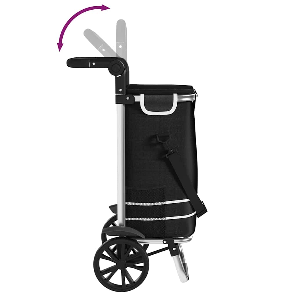 Einkaufswagen Schwarz 36,5 x 46,5 x 100,5 cm Oxford-stoff