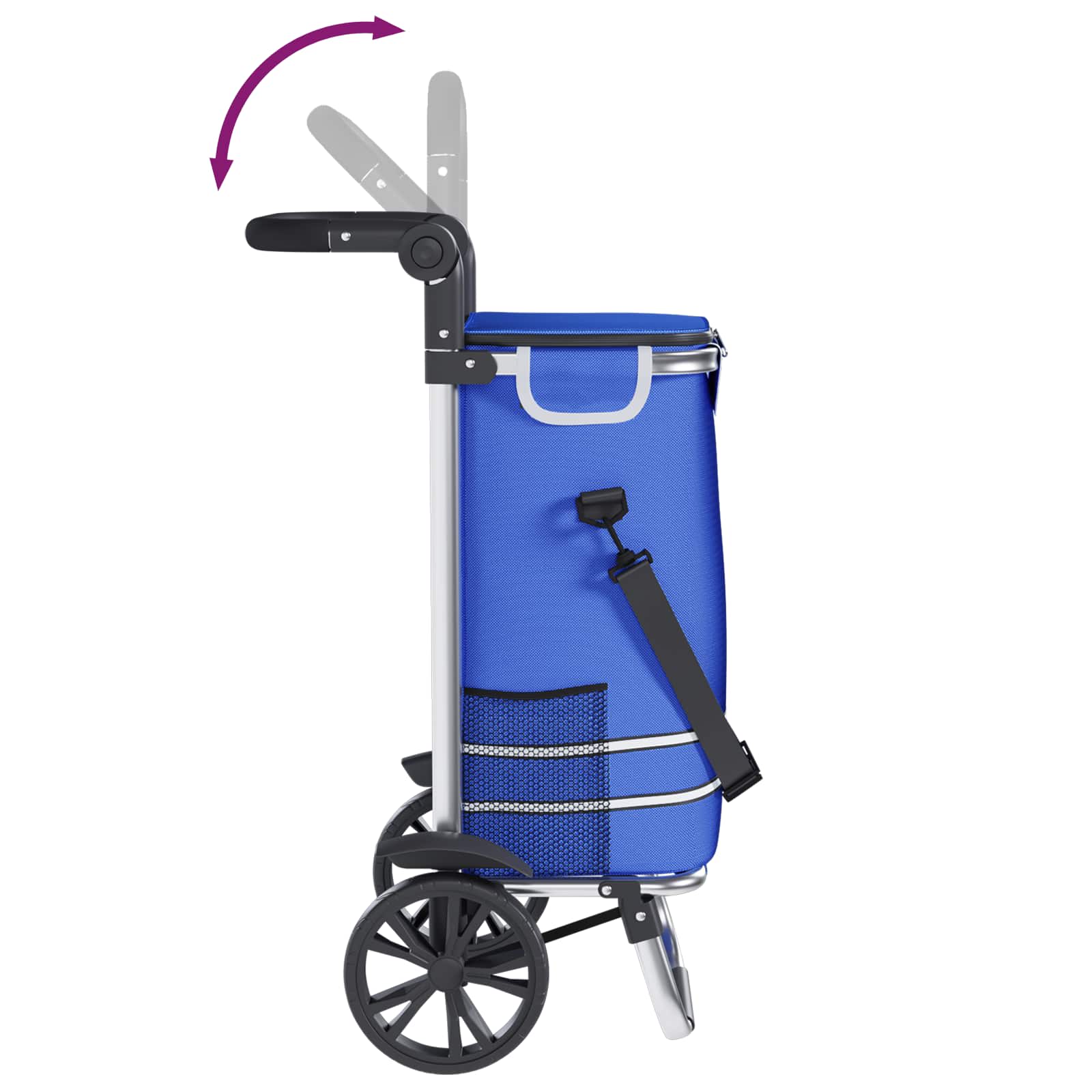 Einkaufswagen Blau 36,5 x 46,5 x 100,5 cm Oxford-stoff