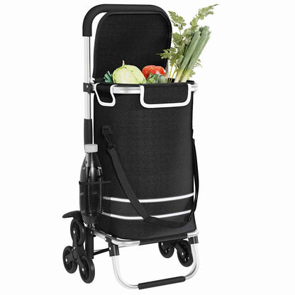Einkaufswagen 1 Schwarz 47 x 39 x 100,5 cm Oxford-Stoff