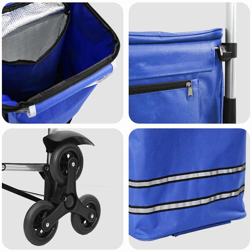 Einkaufswagen 1 Blau 47 x 39 x 100,5 cm Oxford-Stoff