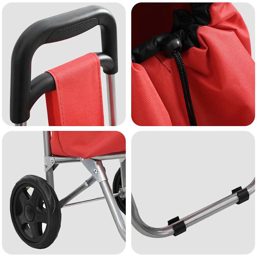 Einkaufswagen Rot 35 x 28 x 92 cm Oxford-stoff