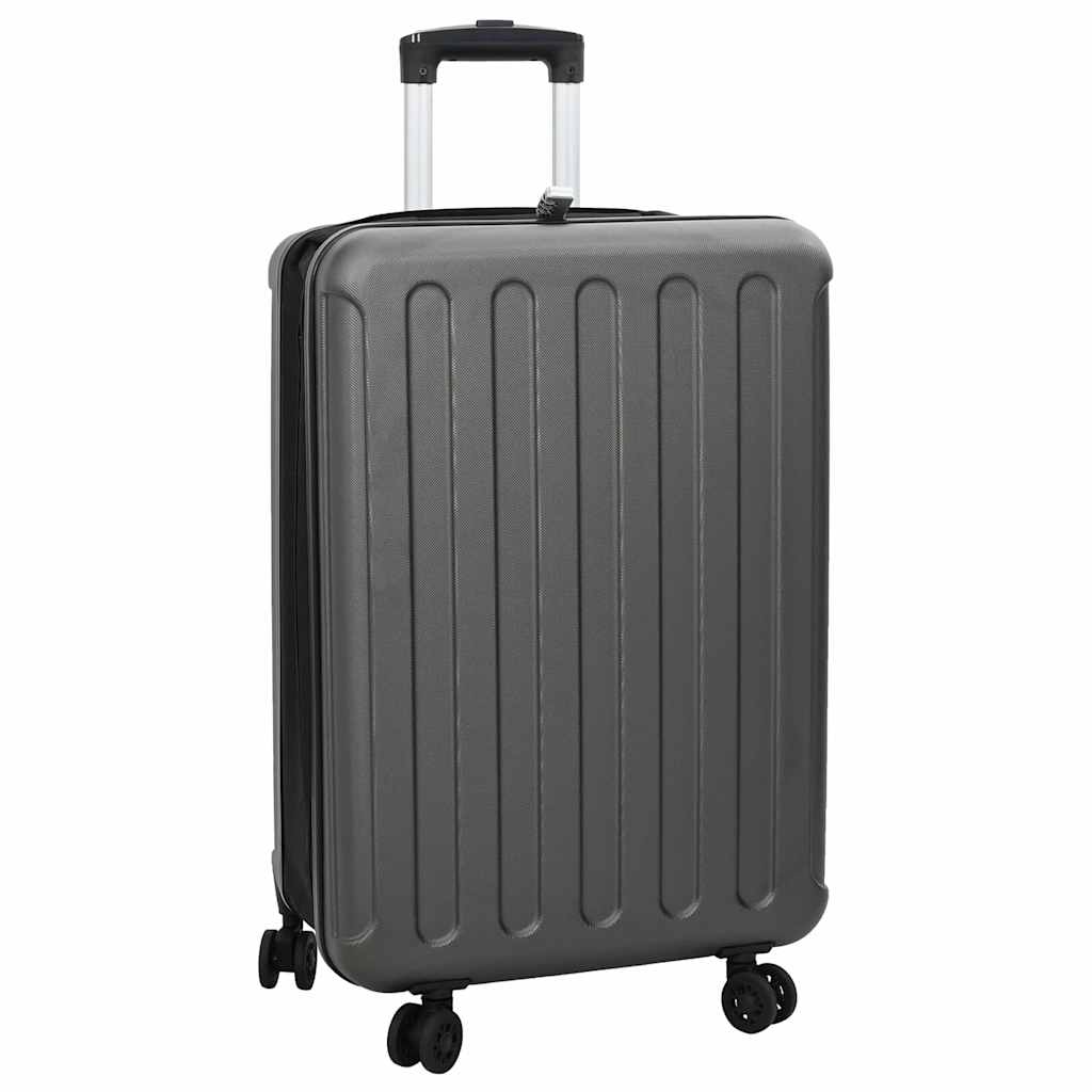 Koffer mit Schloss Dunkelgrau 43 x 27 x 66 cm ABS Kunststoff