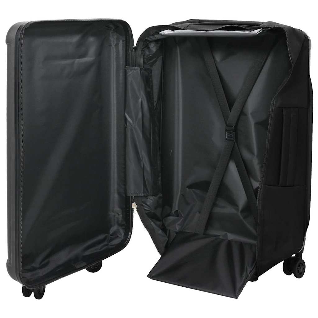 Koffer mit Schloss Dunkelgrau 43 x 27 x 66 cm ABS Kunststoff