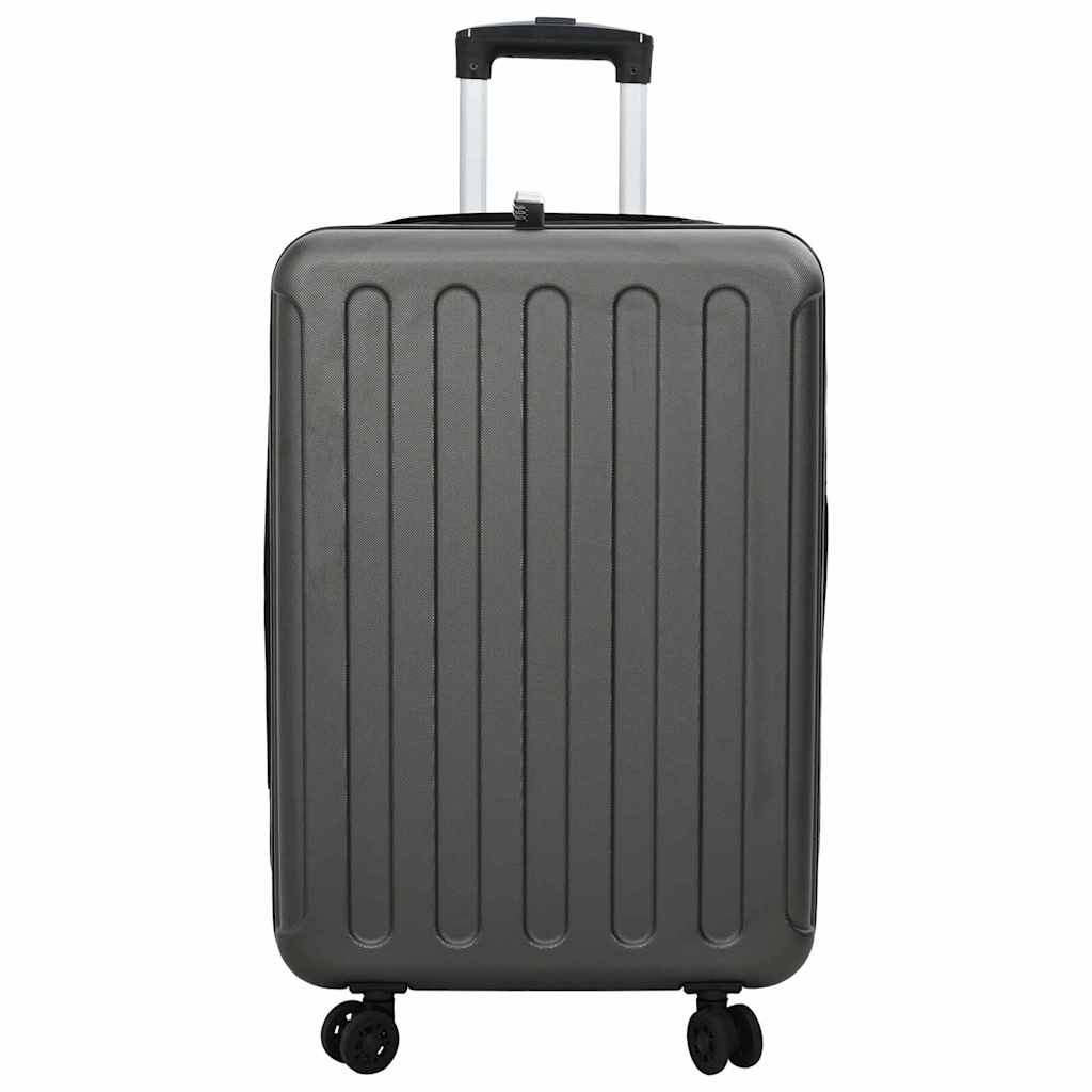 Koffer mit Schloss Dunkelgrau 43 x 27 x 66 cm ABS Kunststoff