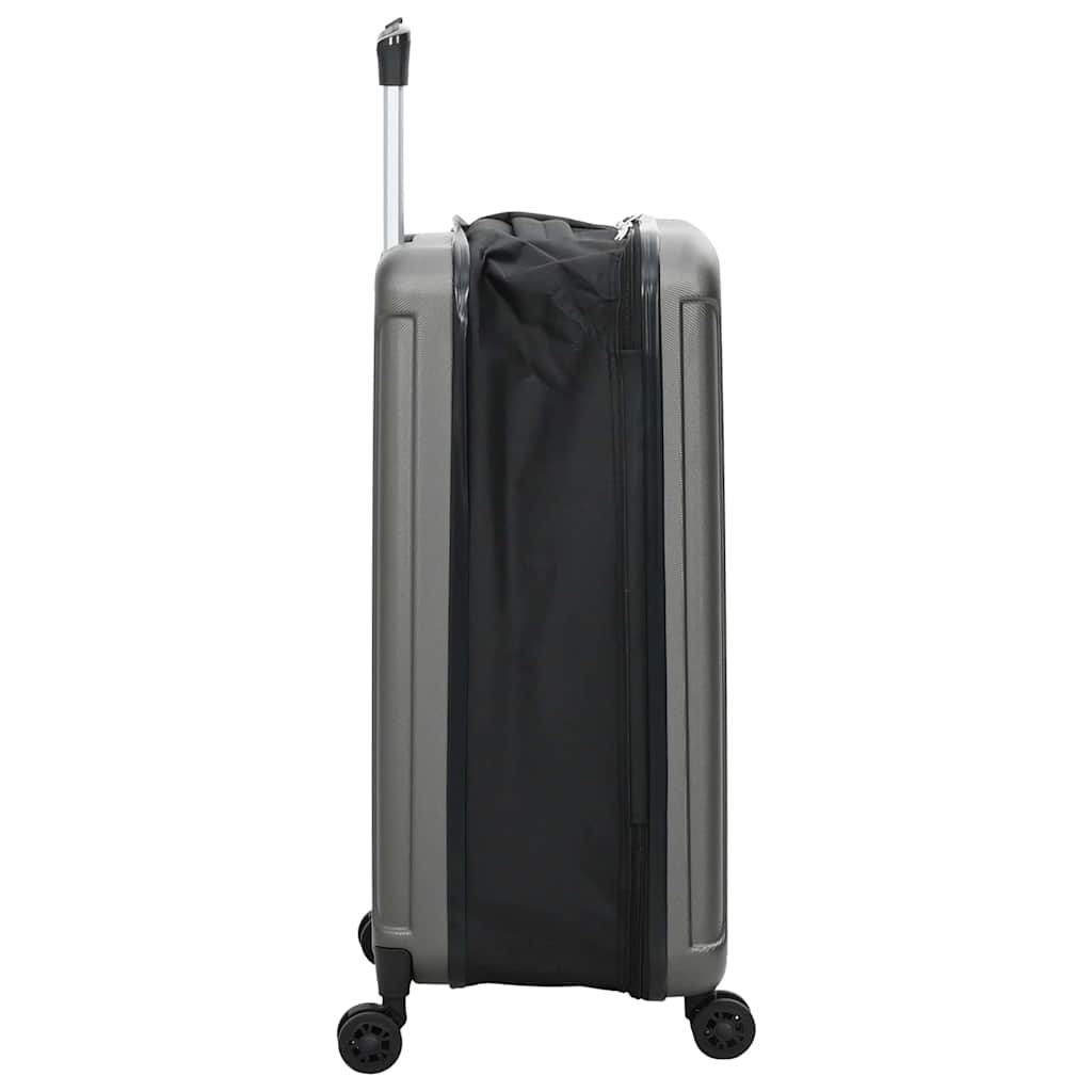 Koffer mit Schloss Dunkelgrau 43 x 27 x 66 cm ABS Kunststoff