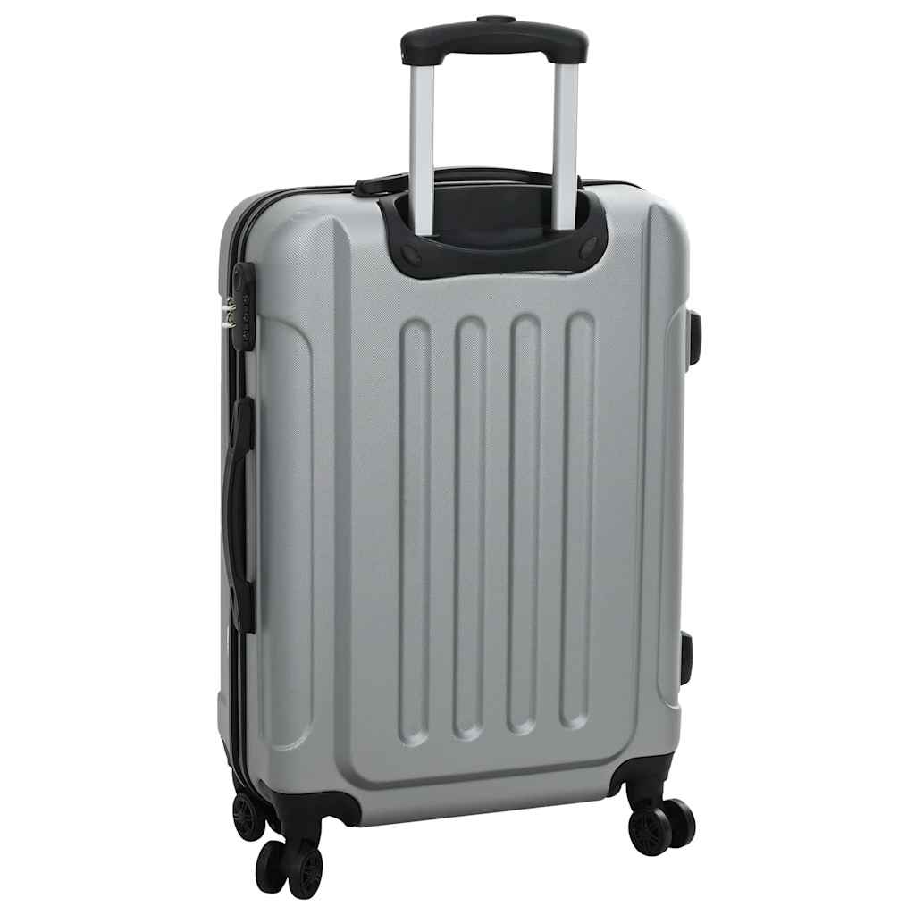 Koffer mit Schloss 3 stk. Silber 50 x 31 x 78 cm ABS Kunststoff