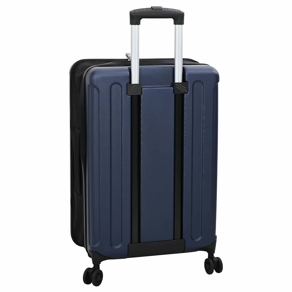 Koffer mit Schloss Dunkelblau 43 x 27 x 66 cm ABS Kunststoff