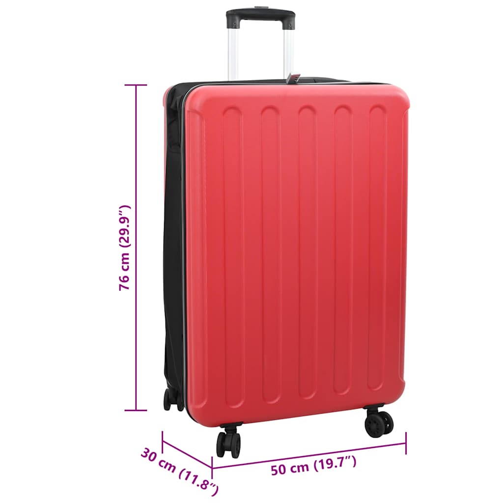 Koffer mit Schloss Rot 50 x 30 x 76 cm ABS Kunststoff