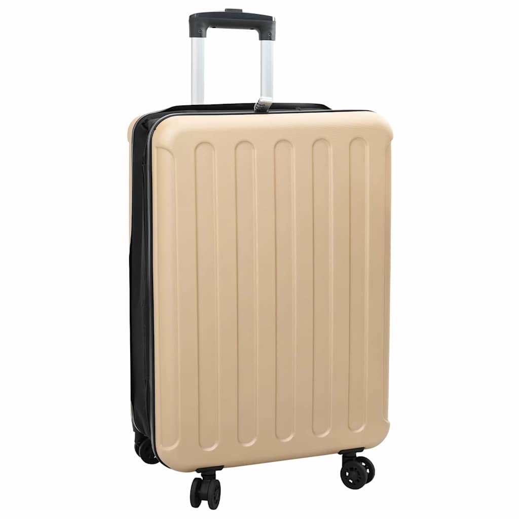Koffer mit Schloss Champagner 43 x 27 x 66 cm ABS Kunststoff