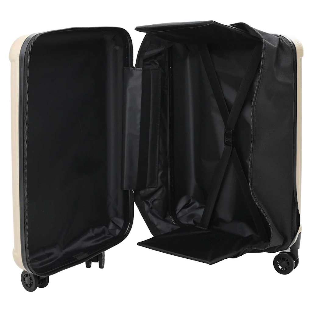 Koffer mit Schloss Champagner 43 x 27 x 66 cm ABS Kunststoff