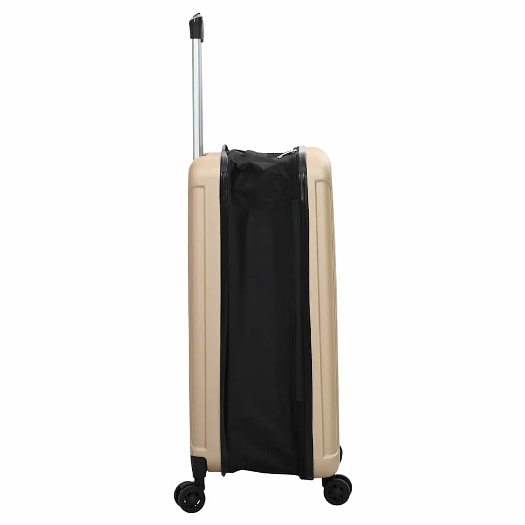 Koffer mit Schloss Champagner 43 x 27 x 66 cm ABS Kunststoff