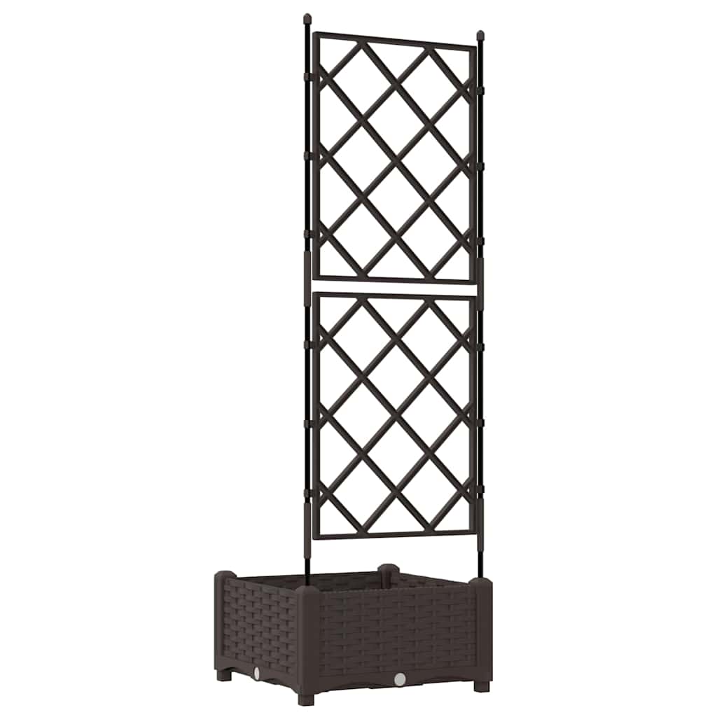Garten-Pflanzgefäß Braun 40 x 40 x 125,5 cm PP