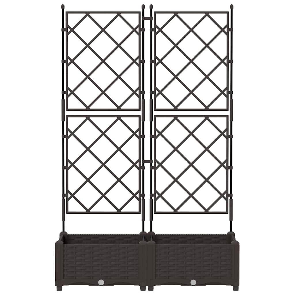 Garten-Pflanzgefäß 2 Stk. Braun 80 x 40 x 125,5 cm PP