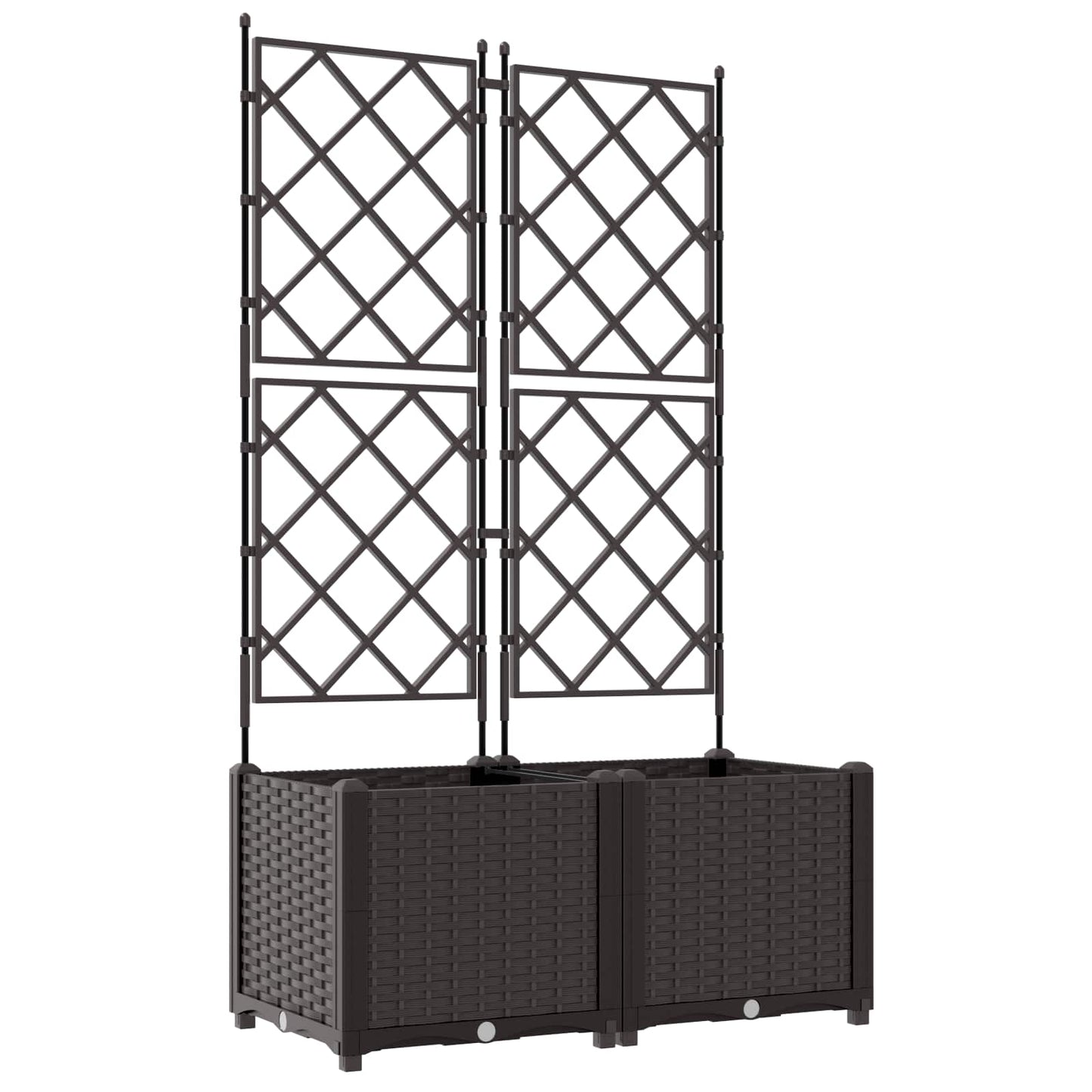 Garten-Pflanzgefäß 2 Stk. Braun 80 x 40 x 143 cm PP