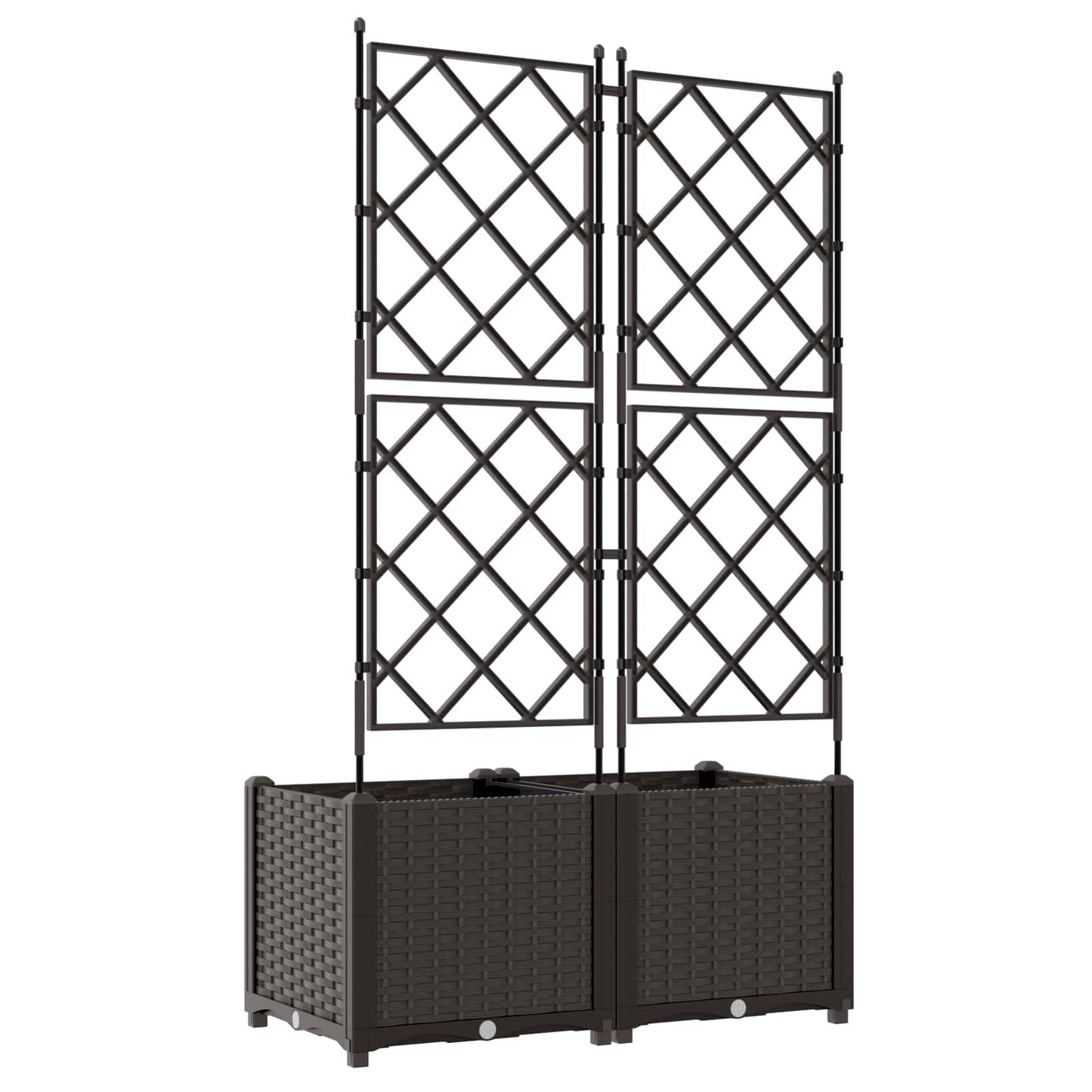Garten-Pflanzgefäß 2 Stk. Braun 80 x 40 x 143 cm PP