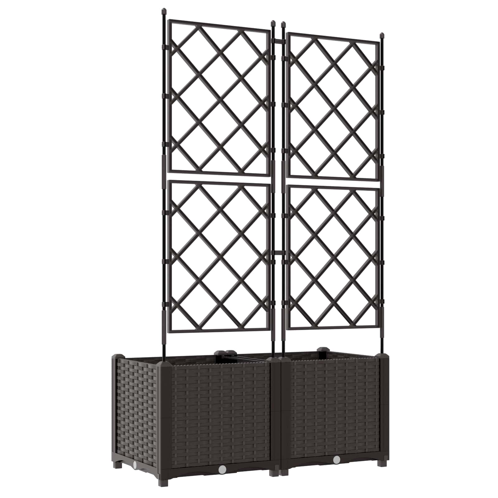 Garten-Pflanzgefäß 2 Stk. Braun 80 x 40 x 143 cm PP