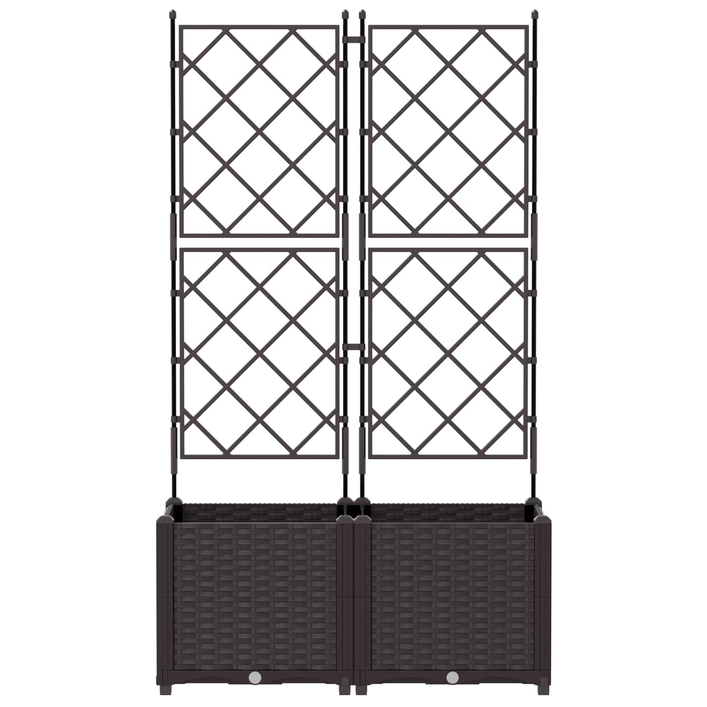 Garten-Pflanzgefäß 2 Stk. Braun 80 x 40 x 143 cm PP