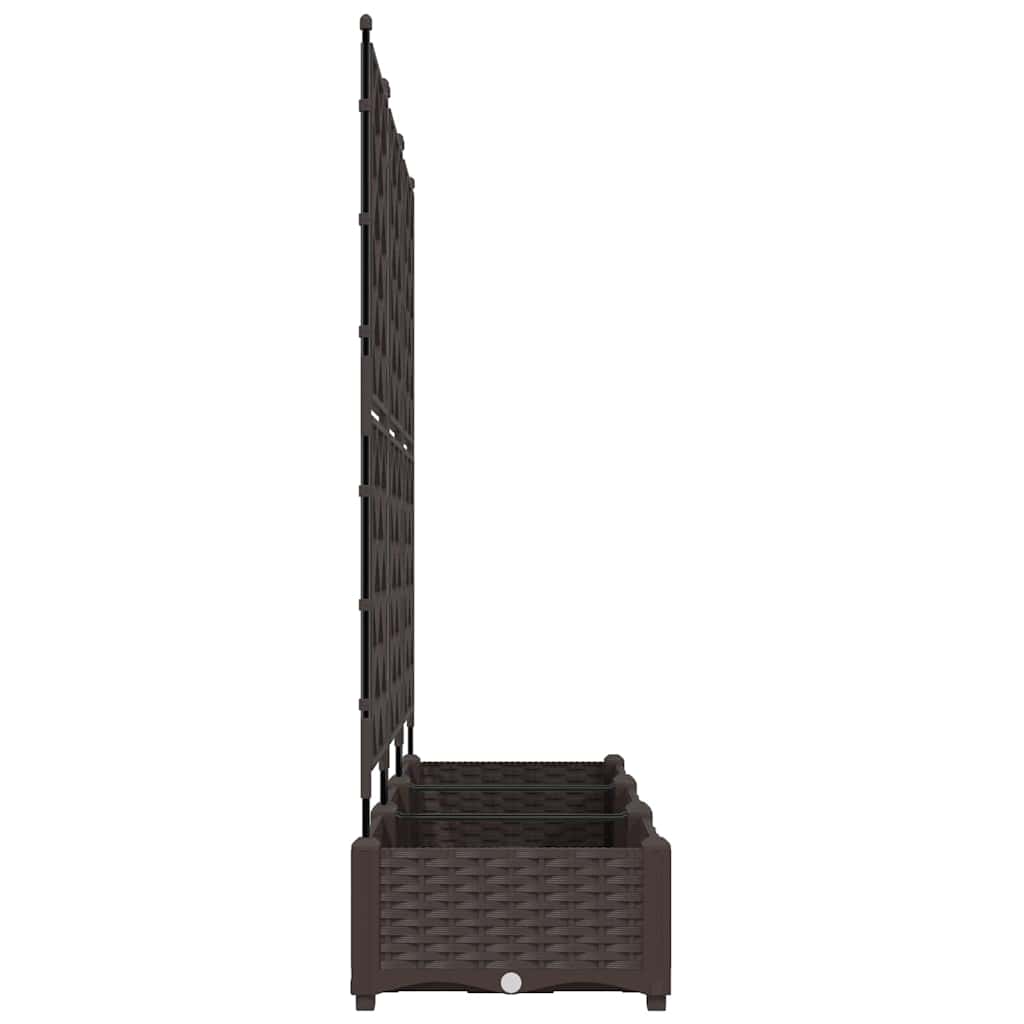 Garten-Pflanzgefäß 3 Stk. Braun 120 x 40 x 125,5 cm PP