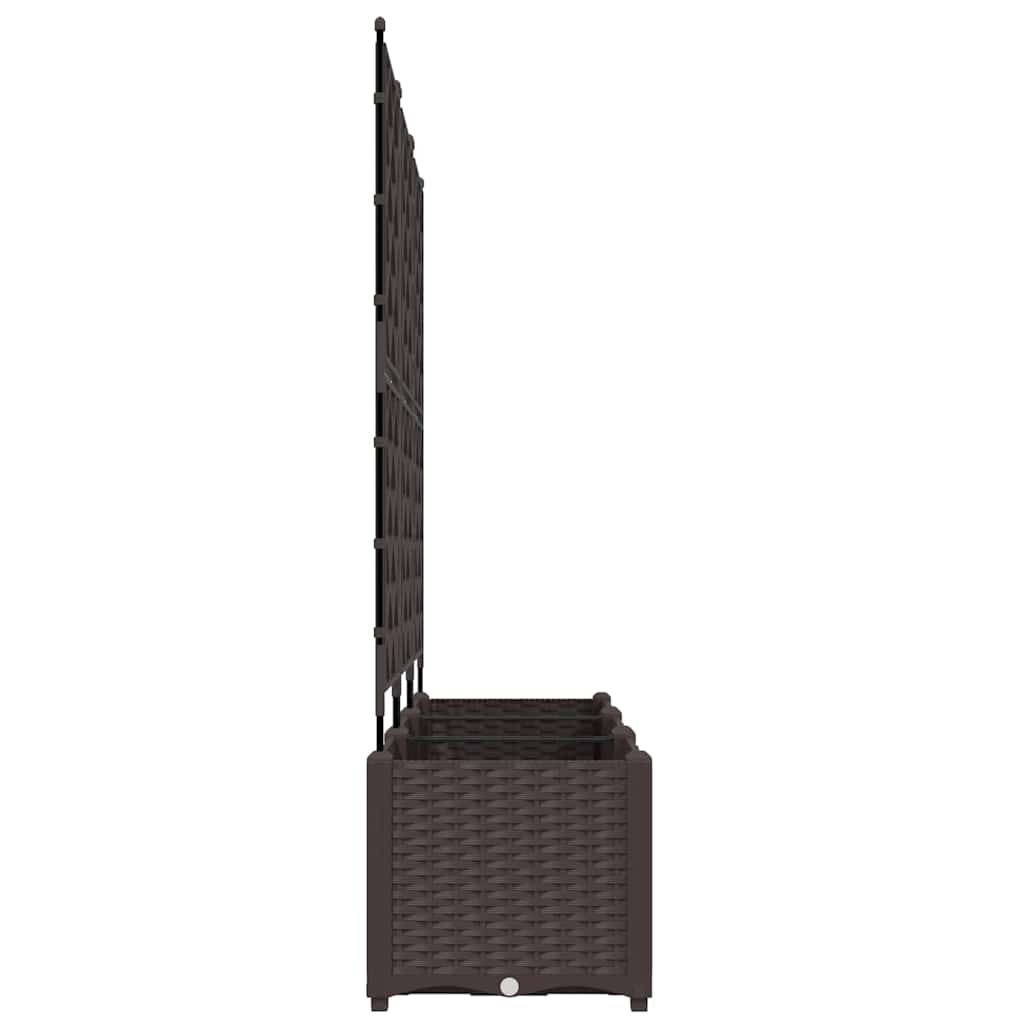 Garten-Pflanzgefäß 3 Stk. Braun 120 x 40 x 143 cm PP