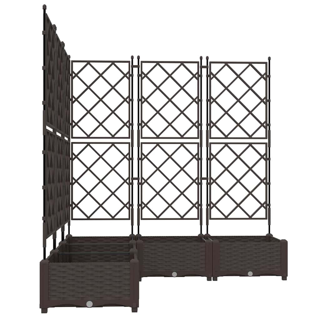 Garten-Pflanzgefäß 5 Stk. Braun 120 x 120 x 125,5 cm PP
