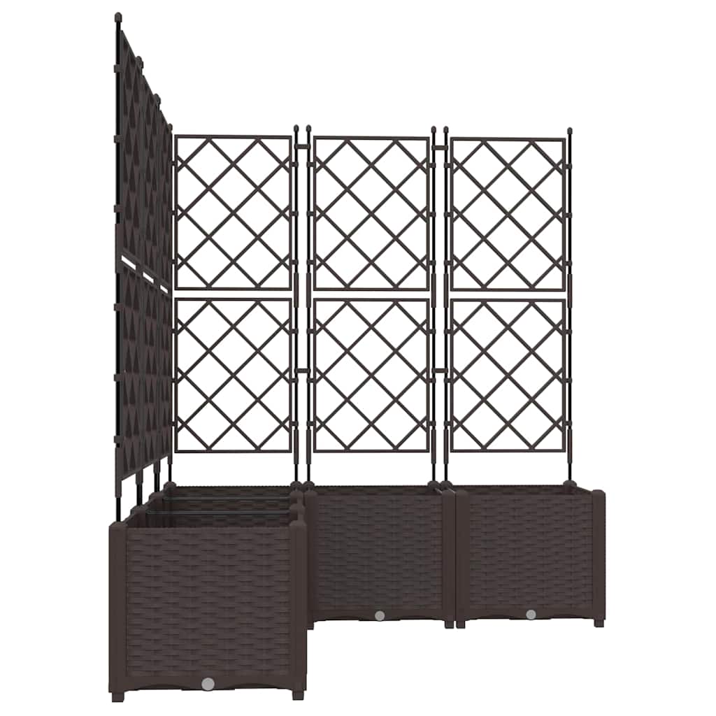 Garten-Pflanzgefäß 5 Stk. Braun 120 x 120 x 143 cm PP