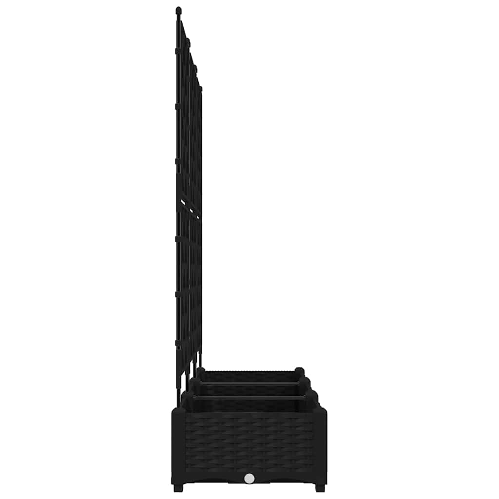 Garten-Pflanzgefäß 3 Stk. Schwarz 120 x 40 x 125,5 cm PP