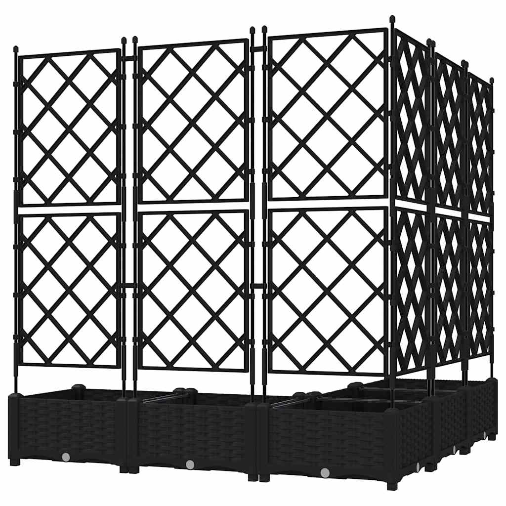 Garten-Pflanzgefäß 5 Stk. Schwarz 120 x 120 x 125,5 cm PP