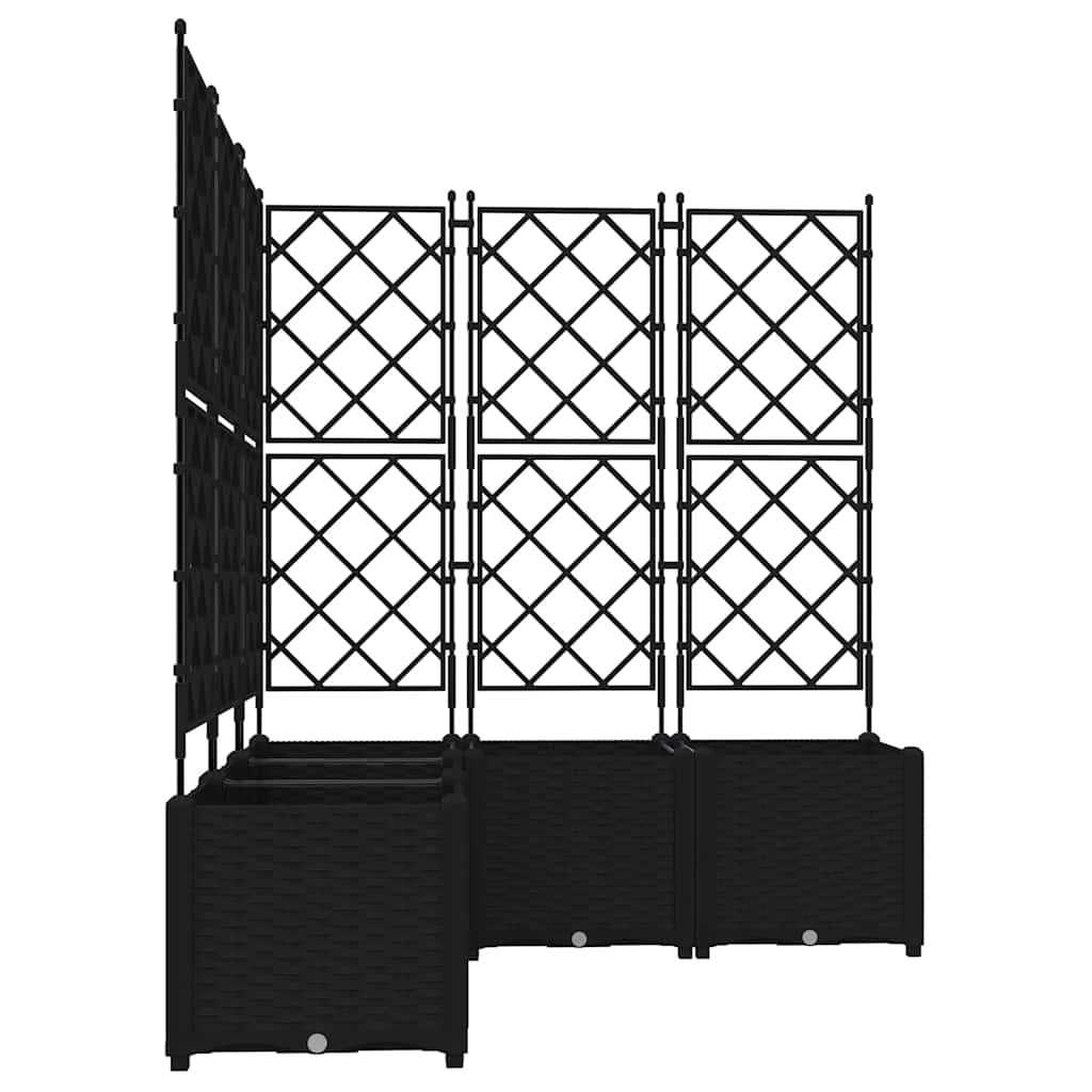 Garten-Pflanzgefäß 5 Stk. Schwarz 120 x 120 x 143 cm PP