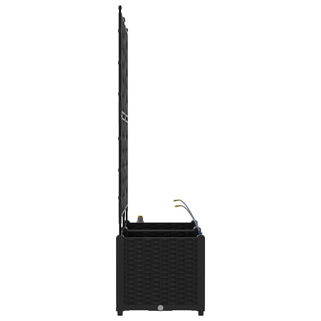 Garten-Pflanzgefäß 2 Stk. Schwarz 80 x 40 x 142 cm PP