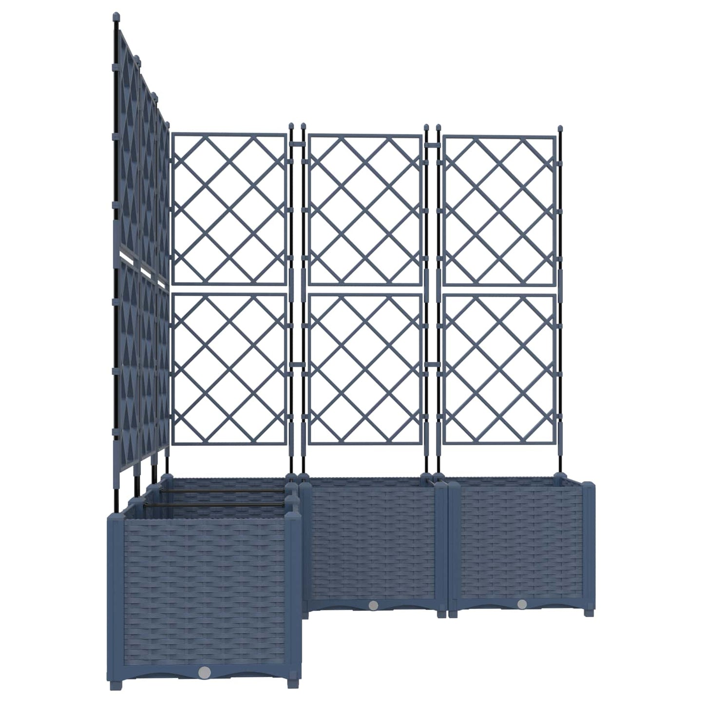 Garten-Pflanzgefäß 5 Stk. Grau 120 x 120 x 143 cm PP