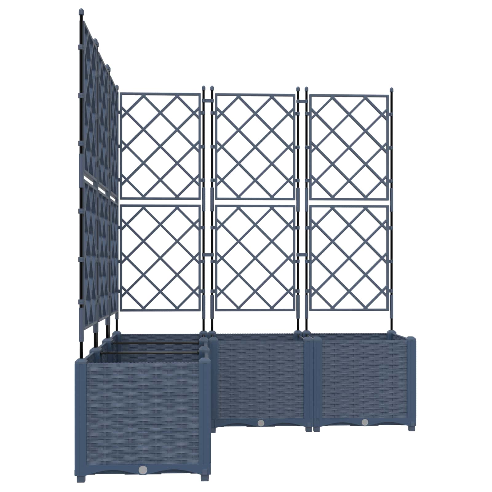 Garten-Pflanzgefäß 5 Stk. Grau 120 x 120 x 143 cm PP