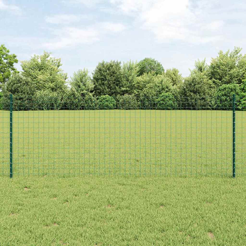 Eingebetteter Zaunpfosten 11 stk. Grün 120 cm