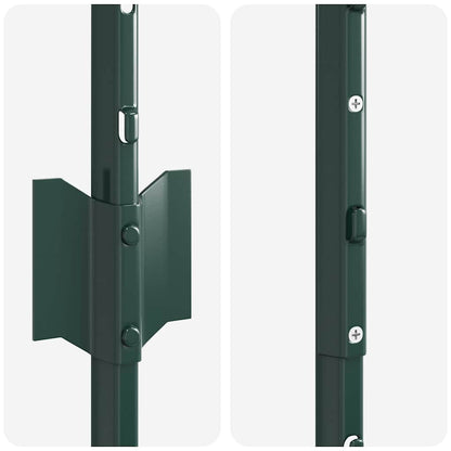 Eingebetteter Zaunpfosten 5 stk. Grün 140 cm