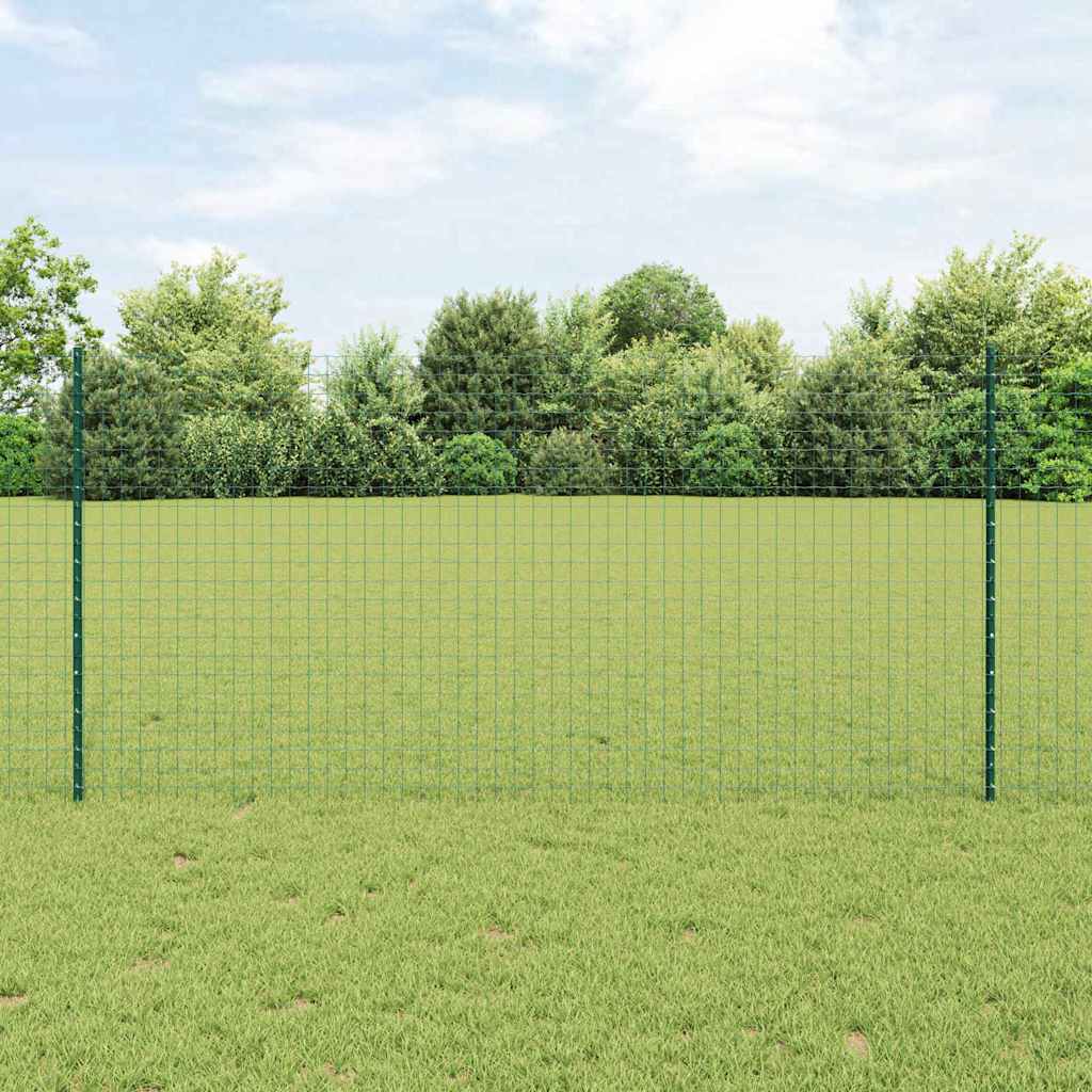 Eingebetteter Zaunpfosten 11 stk. Grün 160 cm