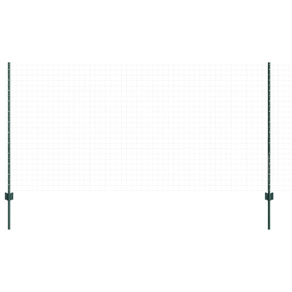 Eingebetteter Zaunpfosten 11 stk. Grün 160 cm