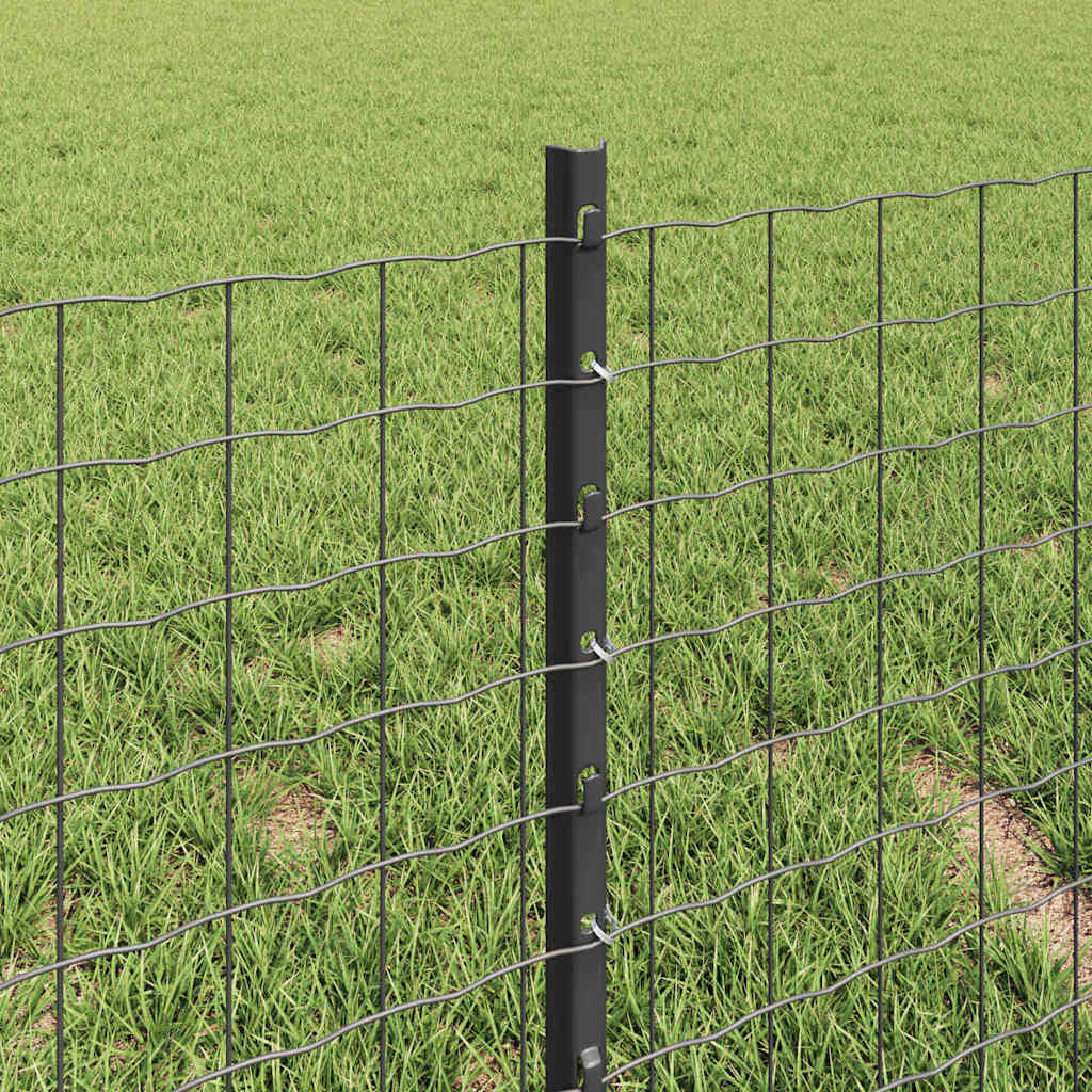 Eingebetteter Zaunpfosten 5 stk. Grau 80 cm