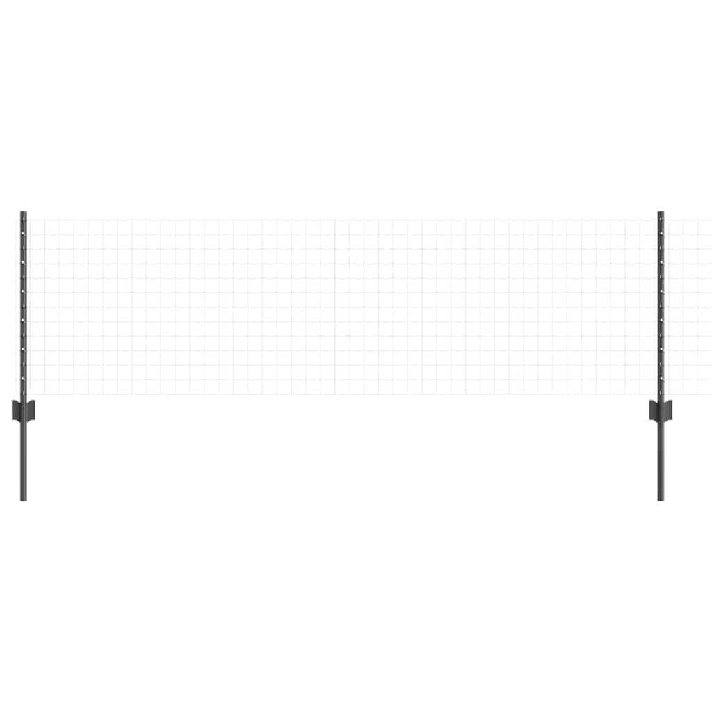 Eingebetteter Zaunpfosten 11 stk. Grau 100 cm