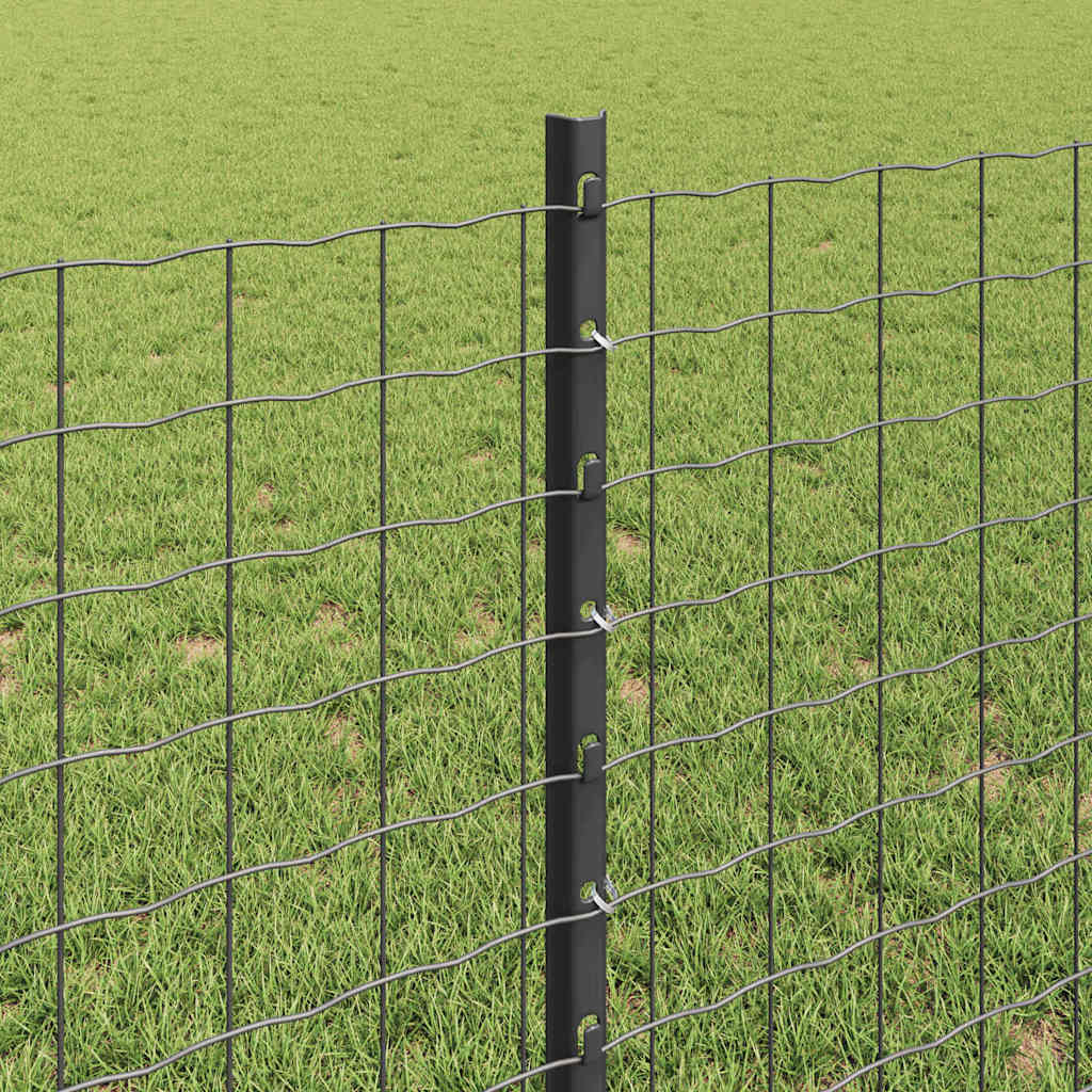 Eingebetteter Zaunpfosten 5 stk. Grau 120 cm