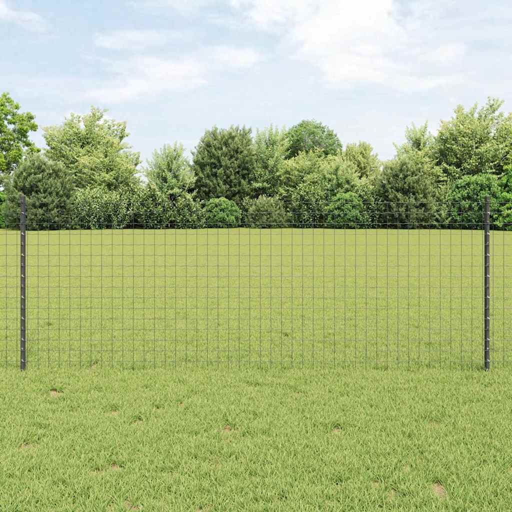 Eingebetteter Zaunpfosten 5 stk. Grau 120 cm