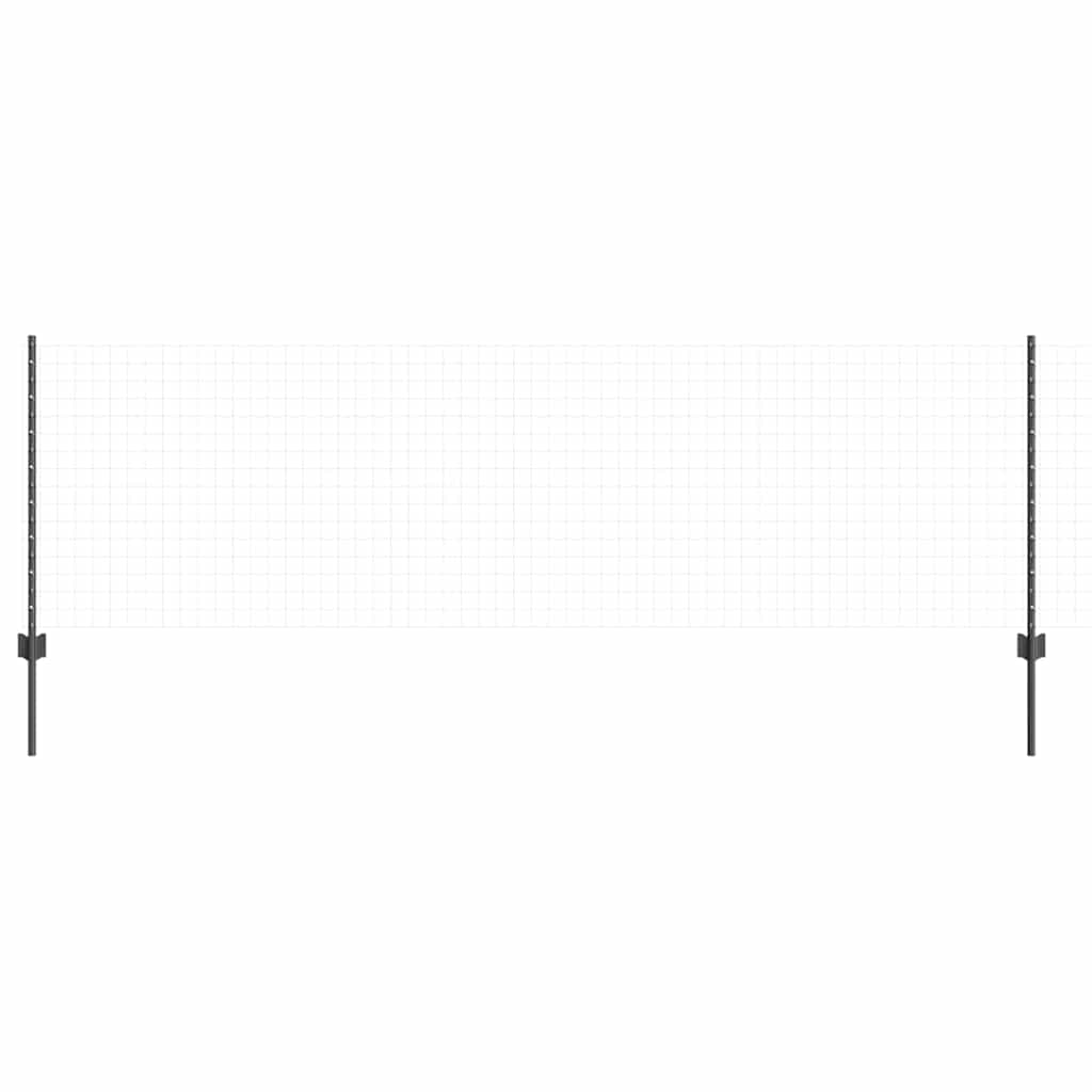 Eingebetteter Zaunpfosten 11 stk. Grau 120 cm