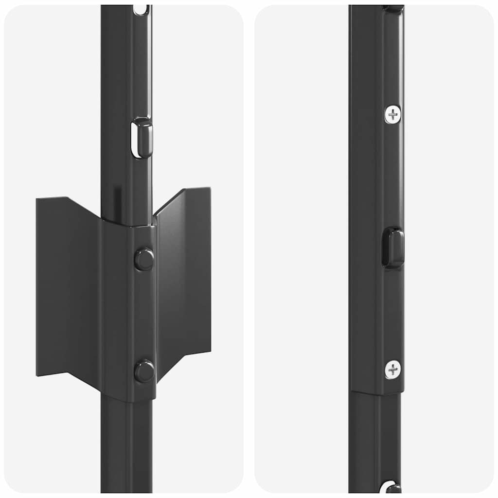 Eingebetteter Zaunpfosten 5 stk. Grau 140 cm