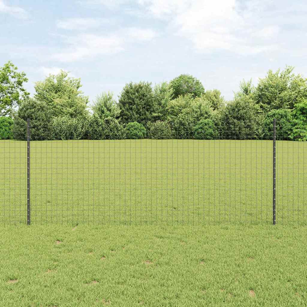 Eingebetteter Zaunpfosten 5 stk. Grau 140 cm