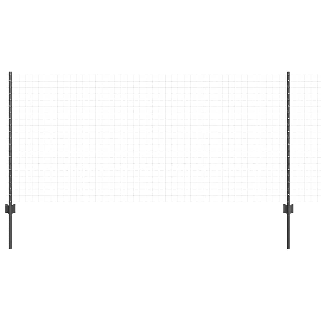 Eingebetteter Zaunpfosten 5 stk. Grau 140 cm