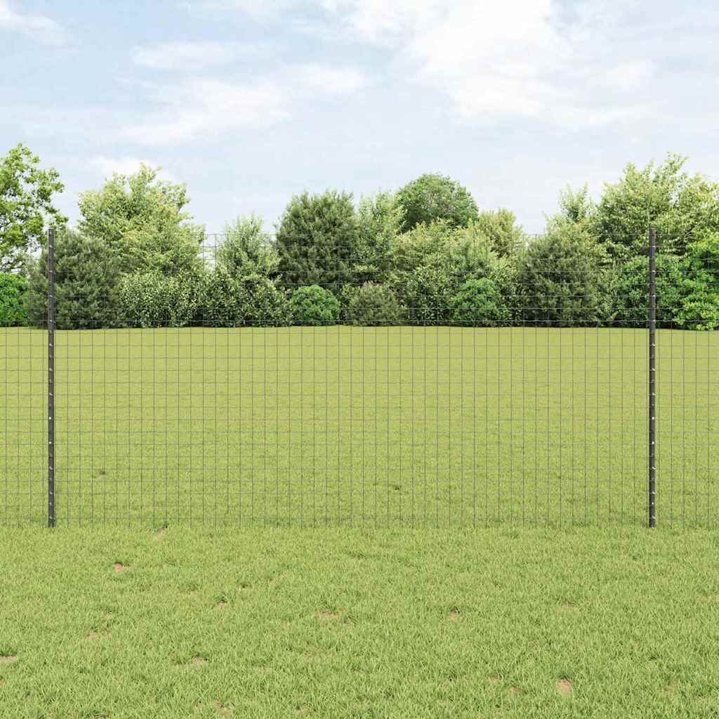 Eingebetteter Zaunpfosten 5 stk. Grau 160 cm