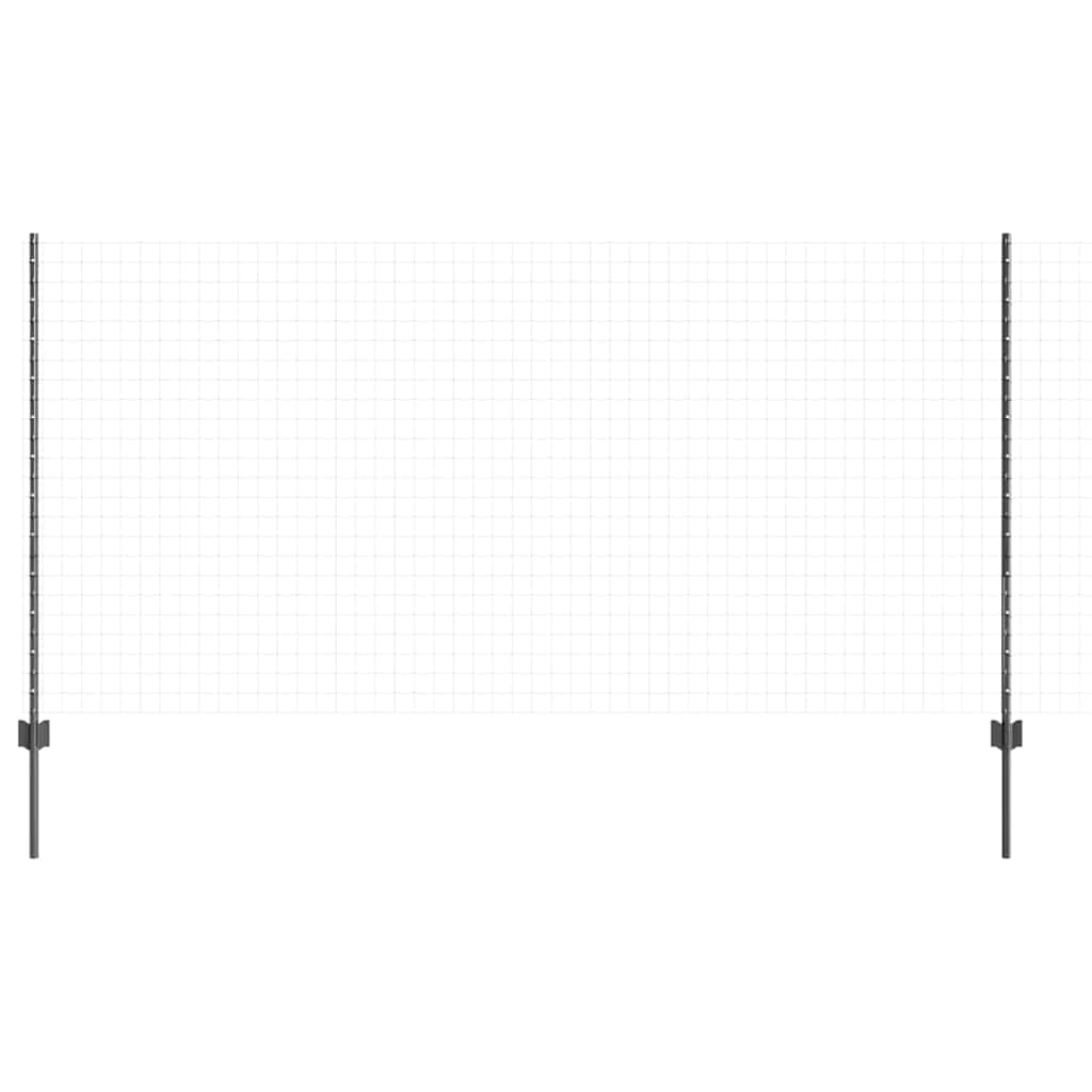 Eingebetteter Zaunpfosten 5 stk. Grau 160 cm
