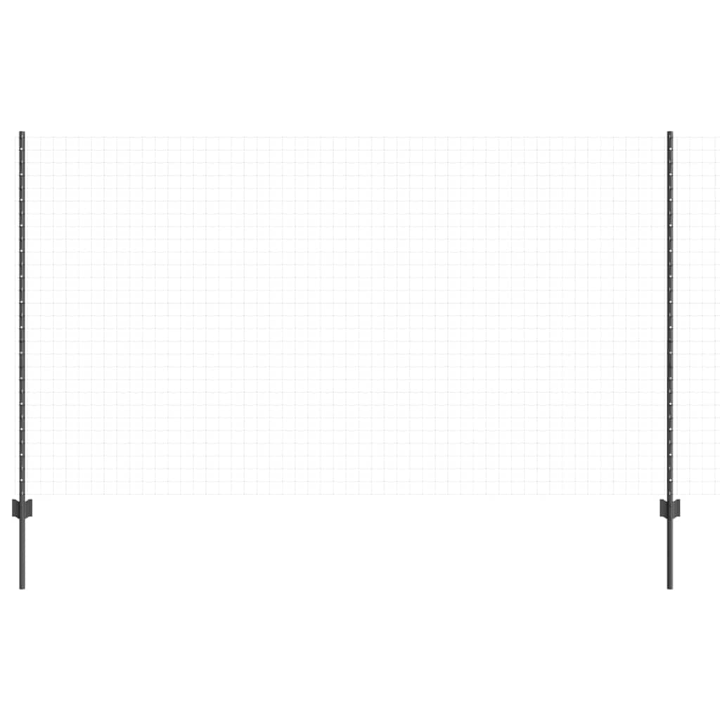 Eingebetteter Zaunpfosten 5 stk. Grau 180 cm