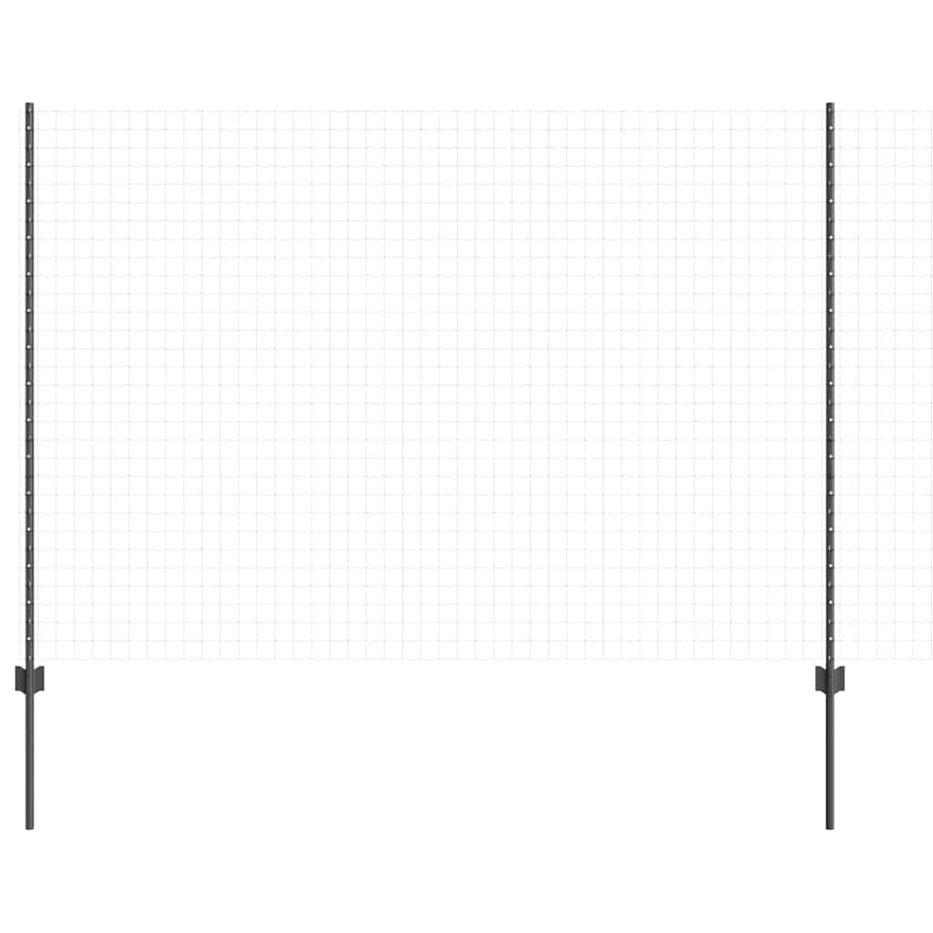 Eingebetteter Zaunpfosten 5 stk. Grau 200 cm