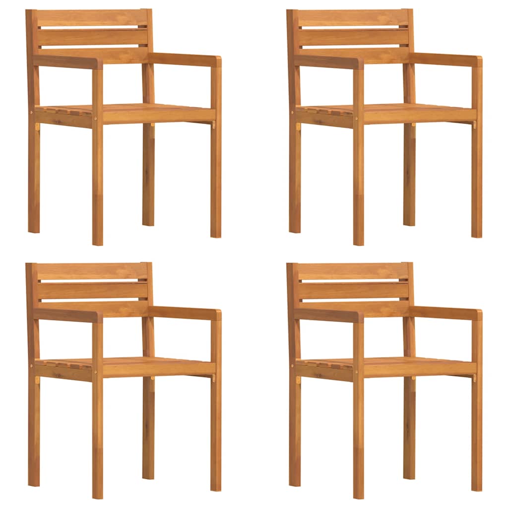 5-teiliges Garten-Ess-Set aus Massivholz Akazie