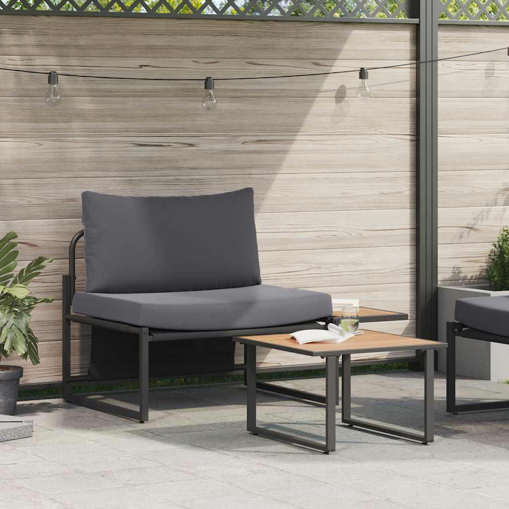 Gartensofa-set 2 Stk. Anthrazit Stahl